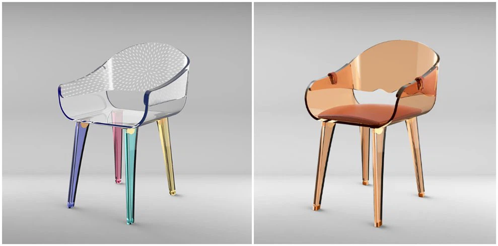 Acrylic Makeup Chair