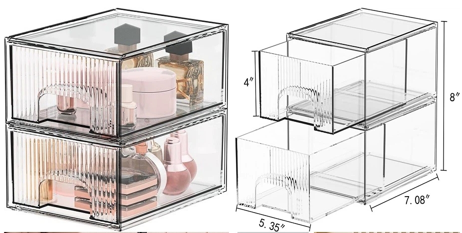 Clear Makeup Drawers