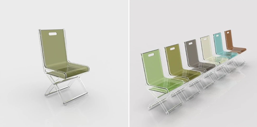 Acrylic Vanity Seat
