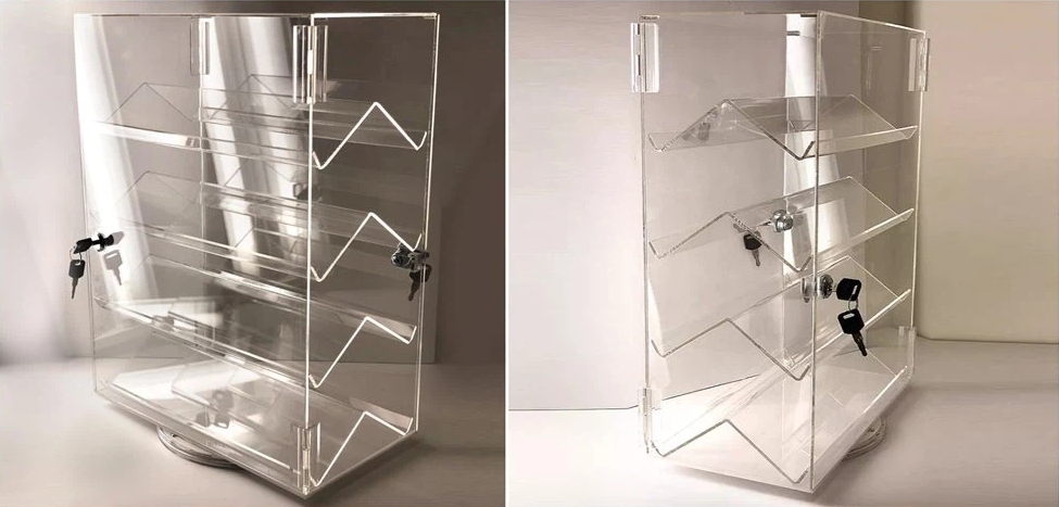 Acrylic Jewelry Display Case with Lock