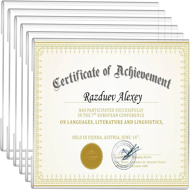Acrylic Certificate Frame